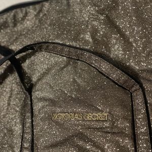 Victoria Secret gold glitter tote